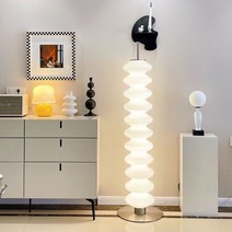 남쪽나무 대형 웨이브 장스탠드 북유럽 노르딕 덴마크 디자이너 스튜디오 플로어 스탠드 조명, 아크릴 전등갓, 30길이x153높다(cm)
