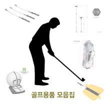 골프용품 악세사리 장비 모음집 스윙 연습기 퍼팅 어드레스 얼라인먼트, 골프장갑 케이스 블랙