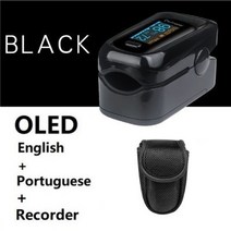 심박계 심박수 측정기 운동 손가락 맥박 산소 농도계 심장 박동 LED, 18 170c  black  bag