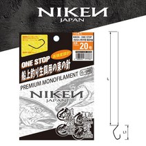 니켄 선상낚시 생미끼용 묶음바늘 외수질 10개입 농어 광어 바늘, 22호