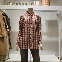 올리비아로렌 프릴체크 남방 셔츠