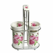 O잇템gTb9836xU2517d철기아트 쥴리안 장미 수저통 꽂이 (중) 2개 젓가락Ud1373