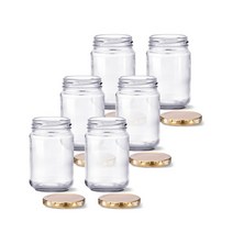 미르코리아 유리병 일자형 200 골드캡, 160ml, 6개입