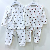 아가방 가을신상) #디즈니 콜라보 무형광 면 100% 신생아 여아 남아 쌍둥이 봄 가을 출산 선물 추천 미키 미니 포인트 - 미키욤 미니욤 내의 Q0 NC충장