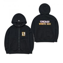 MLB 시티 오버핏 기모 후드집업 C (Black)