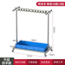 이동식 청소 도구함 숙박시설청소도구함 대걸레 철재 랙 빗자루 걸이 바퀴, 옵션값, 단면 걸이 걸이10개 후크12개