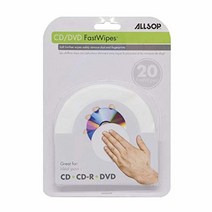 Allsop CD 및 DVD FastWipes DVD CD PS1 PS2 XBOX 360 디스크 청소용 보풀 없는 물티슈