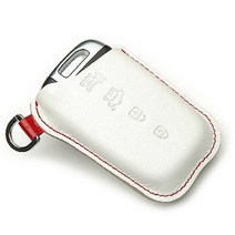 케인즈 현대 4버튼 스마트키 파우치 키홀더, 아이보리