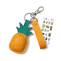 레디코 과일 열쇠 고리 만들기 세트 가죽 키링 DIY 재료 공예 행사 체험 바느질 수업 교구 단체 미술 부자재 키트, 가죽열쇠고리:파인애플 ＋ 사은품 증정