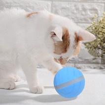Chamsgend-애완 동물 장난감 롤 볼 스마트 인터랙티브 LED 조명 방수 애완 용품 고양이 파라 가토스 za, 01 파란
