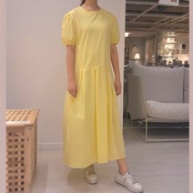 키작녀 바스락롱원피스 돌잔치 만삭 플리츠 원피스