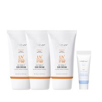맥퀸뉴욕 UV 데일리 선크림(베이스매트) 50ML 3개 SPF50 PA+++ (+수딩크림 미니7ml), 선크림(매트)3개