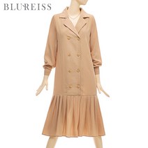블루레이스 블루레이스 플리츠카라더블여밈원피스_B3F1OP3041