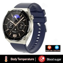 ECG PPG 스마트 워치 남성 건강 혈압 심장 박동 피트니스 스포츠 시계, [05] Blue