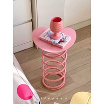 침실 탁상 사이드 테이블 미니 식탁 협탁 인테리어, 보라 보라