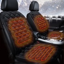 톨른 패턴 스웨이드 열선시트 커버 12V/24V 온열시트, 운전석 24V 화물차용