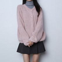 파라노말샵 알파카 봉봉 니트 가디건