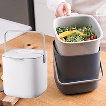 주방 싱크대옆 모던 분리형 음식물 쓰레기통 냄새방지 매장 식당 음쓰통 업소용, 다크그레이