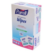 미국 정품 Purell 퓨렐 손소독 티슈 개별포장 상자패키지 100장입, 1개