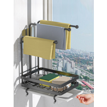 주방 행주걸이 벽걸이 주방용품 수납 선반 공간 활용, 녹슬지않는배수황금2극헝겊홀더