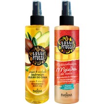 [1+1] 파모나 푸르츠 아르간 바디오일 + 퍼퓸 바디미스트 2종 200ml*2종, 아르간 바디오일+피치&망고 바디미스트