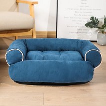 MEIISEO애완동물 방석 침대 통기성 단단한 방석 쿠션 강아지 고양이 침대 쿠션 매트, xl-65x55, Blue