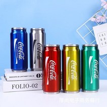 스테인레스 텀블러 보온병 새로운 맞춤형 콜라 캔 자동차 물 컵 스테인레스 스틸 캔 휴대용 짚 보온병 컵 비즈니스 컵 51, 푸른, 420ml