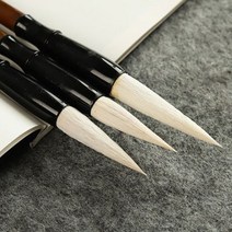 문항명필 서예 캘리그라피 동양화 입문용 연습용 양호필 붓 3종 세트, 양호필 3종