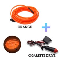 자동차 실내 인테리어 무드등 조명 자동차 인테리어 조명 LED 스트립 장식 화환 와이어 로프 튜브 라인 유, 05 orange-c_01 1M