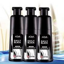 일양약품 아오미 데일리 블랙 염색 샴푸 180ml (어두운갈색)/새치/흰머리/뿌리/커버/염색/샴푸, 3개