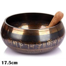 8-17.5cm 황동 부처님 소리 그릇 티베트 노래 노래 그릇 요가 명상 심리 치료 마사지 음악 휴식, 17.5cm