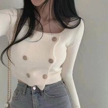 크롭 티 세미 배꼽 위 부드러운 니트 스웨터 허니제이 김혜윤 김빈우 허리 가늘어 보이는