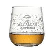 MACALLAN 핸드메이드 러닝버블 빈티지스타일 위스키 글라스, 2개
