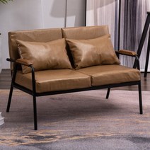 패브릭 왁스 3.5인용 쇼파 2인 가구단지 7평 15평 18평 오피스텔 원룸 좁은방 소파베드 좌식 3인 자취방, 싱글 베이지왁스 가죽