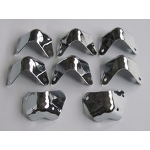 공구부품 기타 앰프 캐비닛 코너 광택 크롬 펜더 수리 도구 부품 교체 8 피스, 한개옵션0