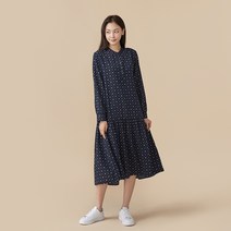 [JAJU/자주]버튼업 패턴 롱 원피스