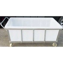 대형 말통 물통 이동식 플라스틱 사각 바퀴 1톤 카트, 카트+420L내부탱크96x74x76cm