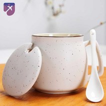 노트북 자동차 탁자 거치대 테이블 아이패드 접이식, 조식컵+하늘 가득 별빛 화이트+도자기 스푼