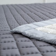 사계절 알러지케어 미니멀 그레이 침대 패드 카페트 SS 사각 침대 이불 패드 카펫 슈퍼싱글 Super Single