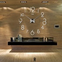 3D 입체 디자인 인테리어 무소음 아날로그 벽시계 (빅써클실버) 인테리어시계 거실시계 사무실시계 가정용시계 감성시계 벽걸이시계 사무실 회사 카페 매장 식당 학원 개업선물 선물시계