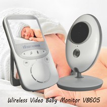 2.4 인치 무선 LCD 비디오 베이비 모니터 음악 인터콤 야간 투시경 온도 워키 토키 시터 VB605, UK plug, 04 UK plug