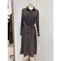 막스카라 W몰 막스카라 셔츠형 패턴 벨티드 원핏스 M13QWO317MEB1