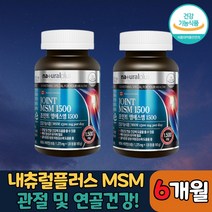 MSM 엠에스엠 비타민D 관절 무릎 연골건강, 2병, 120정(2개월)