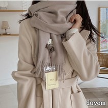 두봄 캐시미어 울 겨울 베이직 데일리 머플러 목도리 남여공용