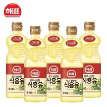 [해표] 콩기름 식용유 500ml, 5개