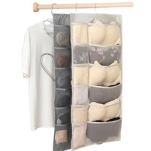 걸이형 칸막이 속옷 정리함 생리대 보관함 기숙사 필수품 아기옷 수납장 서랍장 수건 보관 양말 정리 공간 활용 소품 브레지어 다용도 악세사리 애견옷 수납, 30칸