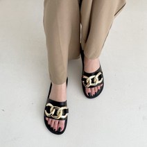 브랜드 여성 여름 신발 골드장식 뮬 블로퍼 타비슈즈