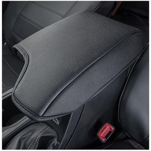 PIMCAR 2019 2020 2021 2022 2023 포드 레인저 센터 콘솔 커버 내부 액세서리 맞춤형 PU 가죽 팔걸이 쿠션 프로텍터 블랙과 호환 (2023 XL/랩터/와일드