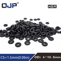 고무오링 50 개/몫 고무 링 NBR 씰링 O CS 1.5mm OD4/4.5/5/5.5/6/6.5/7/7.5/8/8.5/9/9.5/10/10.5mm O-링 씰 개스킷 와셔, [07] 7x4x1.5mm, [01] 50pieces