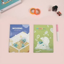 [없음] [원트]바보요정 웽 스티치 미디움 노트, 타입:무선노트